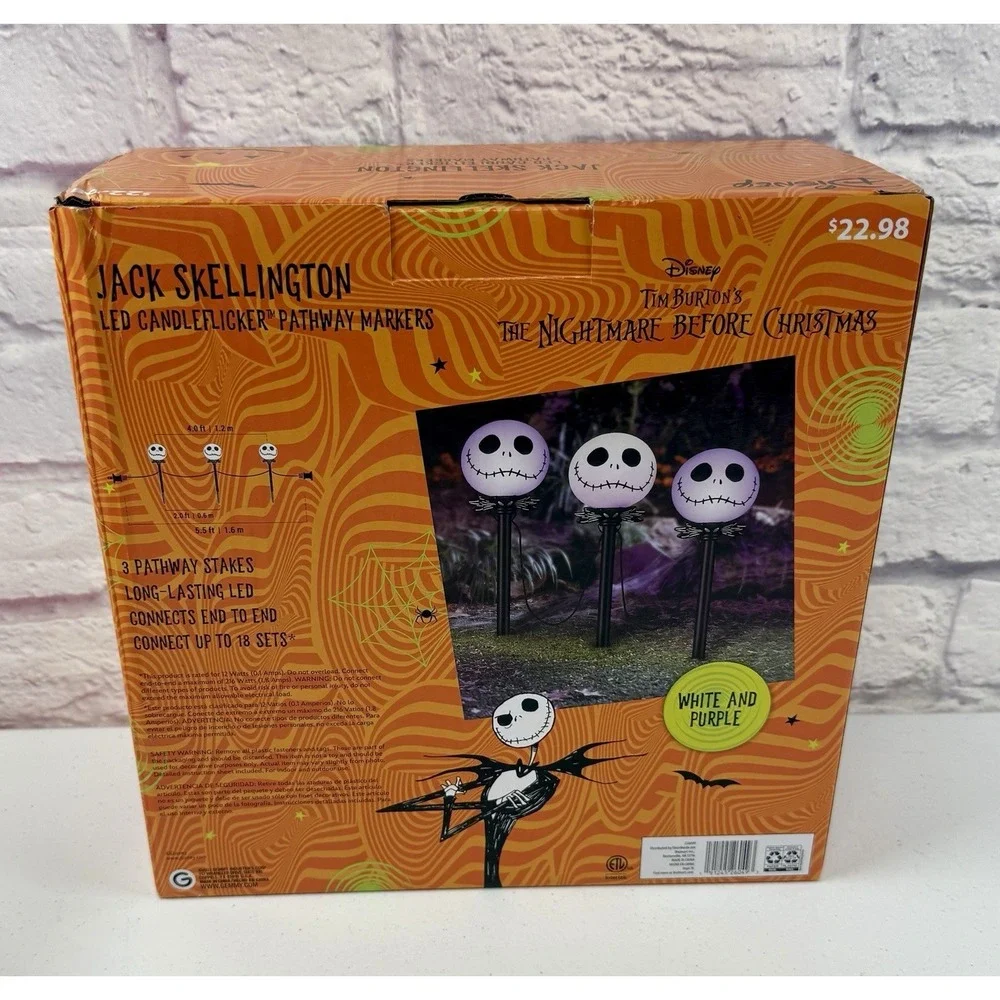The Nightmare Before Christmas Jack Skellington LED CandleFlicker Pathway Lights